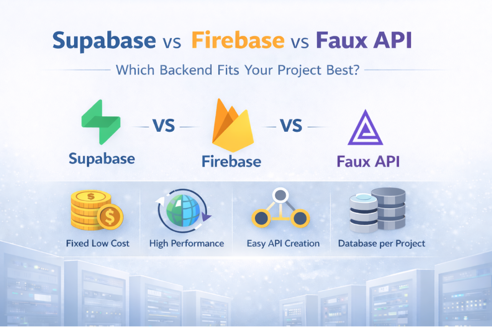 Supabase vs Firebase vs Faux API comparison